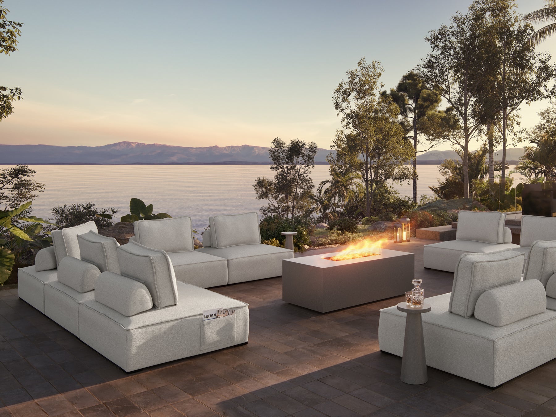 Crete Outdoor Rectangular Fire Pit