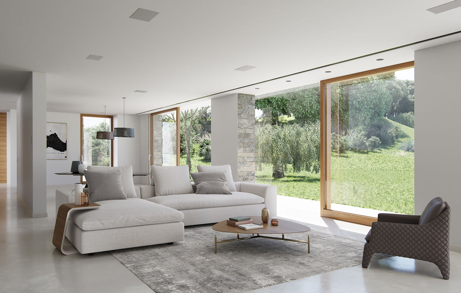 A modern living room featuring Modloft furniture.