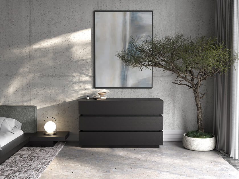 bedroom modern dresser Lee Mid-Century Modern Wood Dresser 6-Drawer Wide Dresser / Caramel