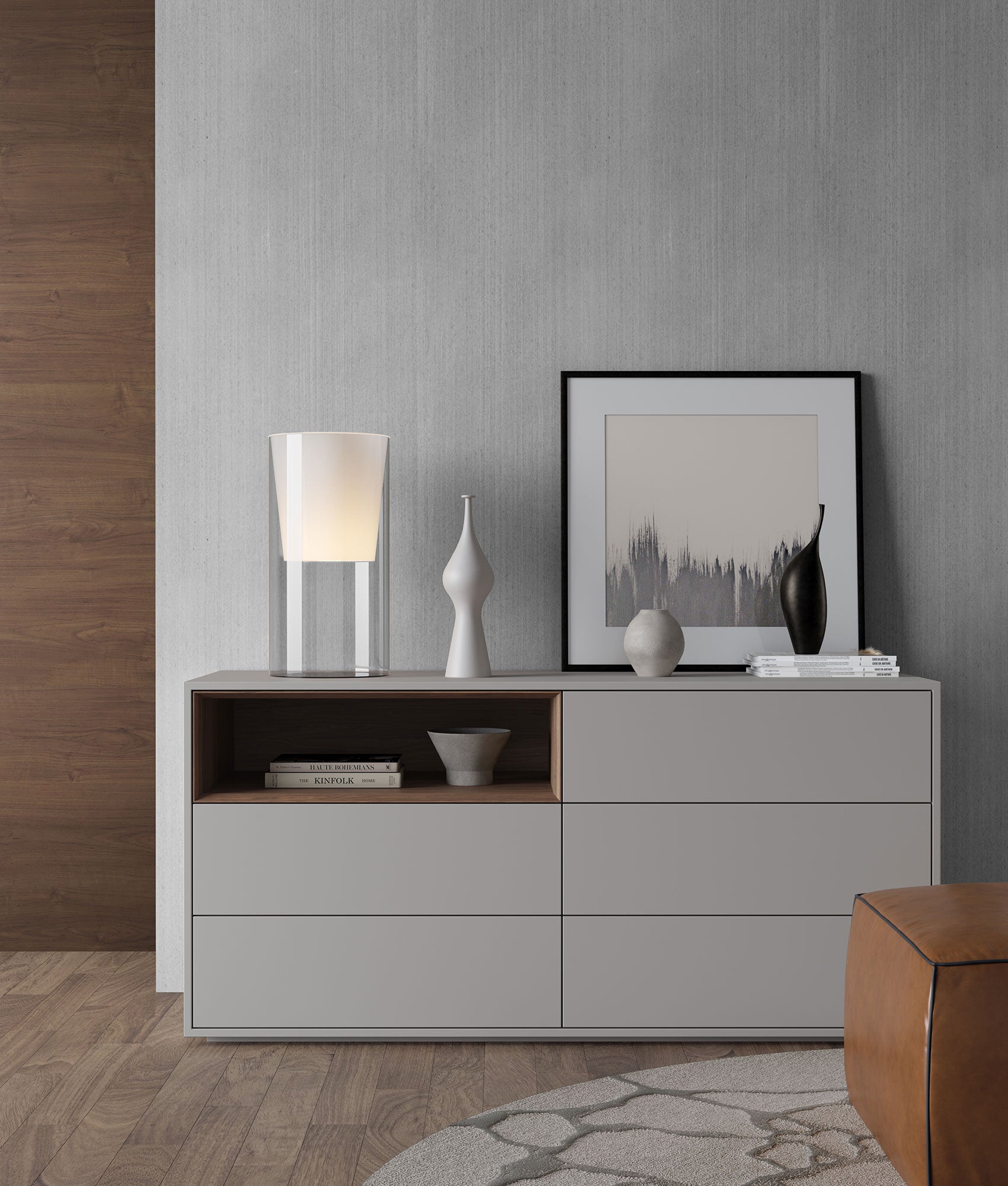 Modloft - Madison Dresser Dark Gull Gray and Chateau Gray Modloft - Madison Dresser Dark Gull Gray and Chateau Gray