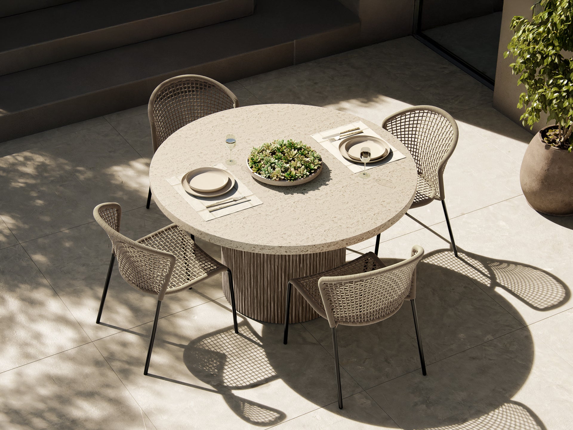 Capri Outdoor Round Dining Table