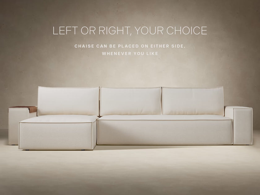 Newilla Wide Arms Sectional Sofa Bed