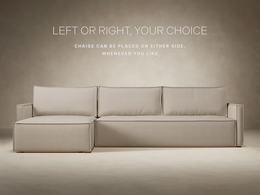 Newilla Slim Arms Sectional Sofa Bed