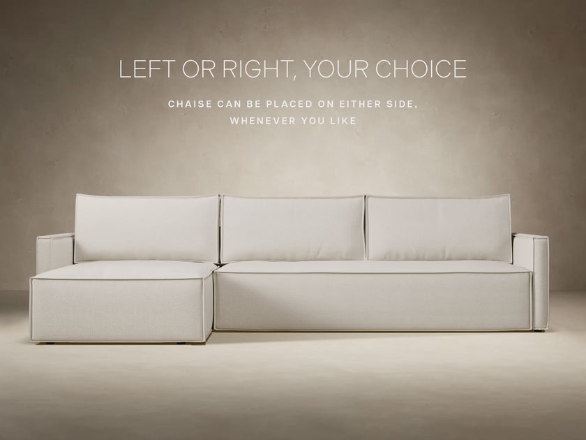 Newilla Slim Arms Sectional Sofa Bed
