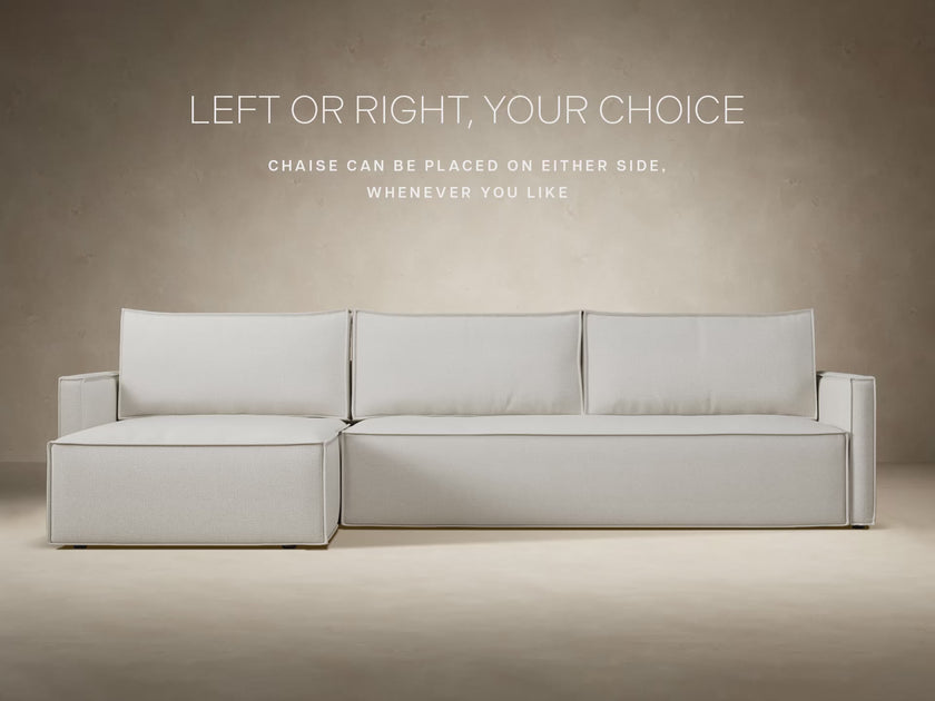 Newilla Slim Arms Sectional Sofa Bed