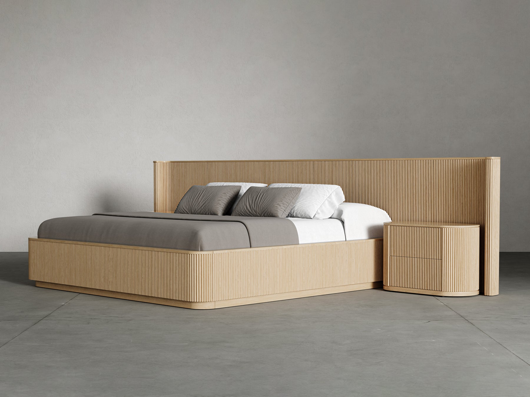 Surabaya Extended Bed with Nightstands