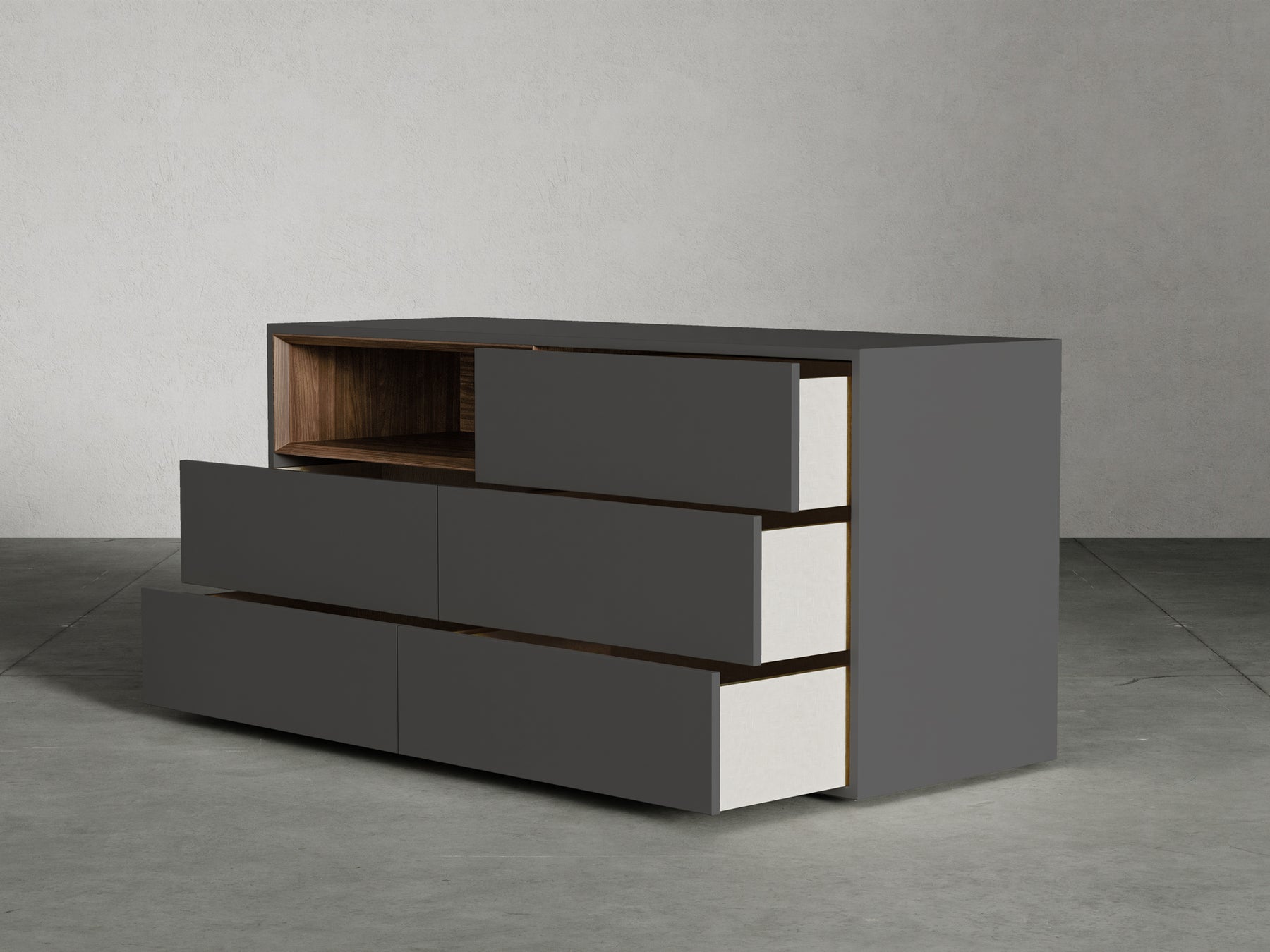 Modloft - Madison Dresser Dark Gull Gray and Chateau Gray Modloft - Madison Dresser Dark Gull Gray and Chateau Gray