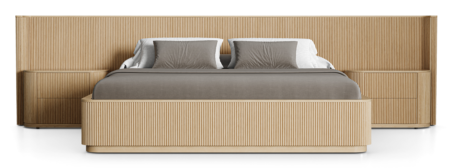 Surabaya Extended Bed with Nightstands