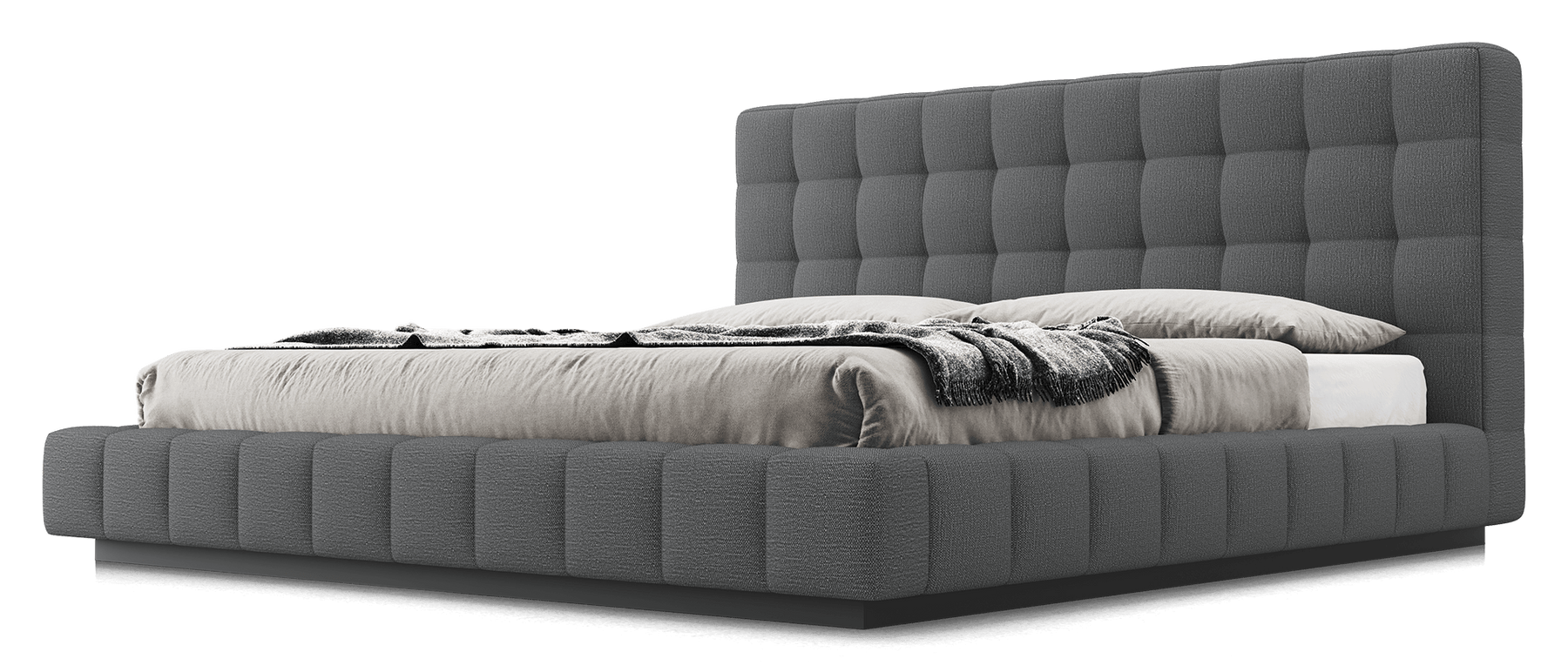 Modloft Worth Ecru Fabric King Platform Bed