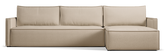 Newilla Slim Arms Sectional Sofa Bed